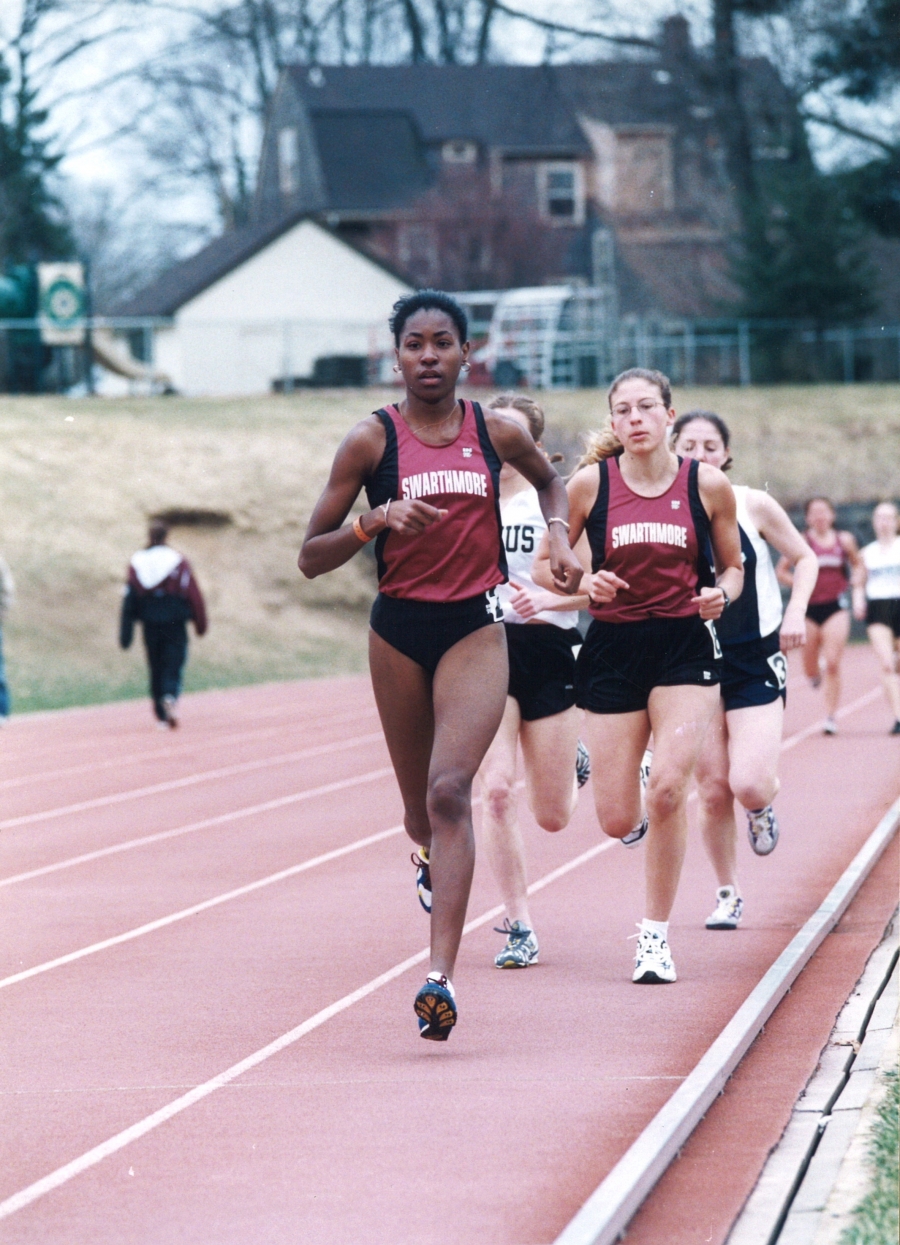 color photo of racer competing